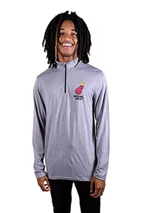 Unk NBA Vlm3138f-am NBA męska koszulka z długim rękawem z zamkiem 1/4 (UK), kolor drużyny (1 szt.), Szary wrzosowy, M - Koszulki męskie - miniaturka - grafika 1