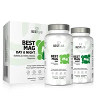 Witaminy i minerały - Best Lab Best Mag BestMag Day & Night (60+60) 120kaps. Magnez Formuła Dzień Noc - miniaturka - grafika 1