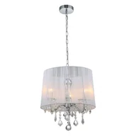Lampy sufitowe - Italux Żyrandol Cornelia 3 Biały organza MDM-2572/3 W - miniaturka - grafika 1