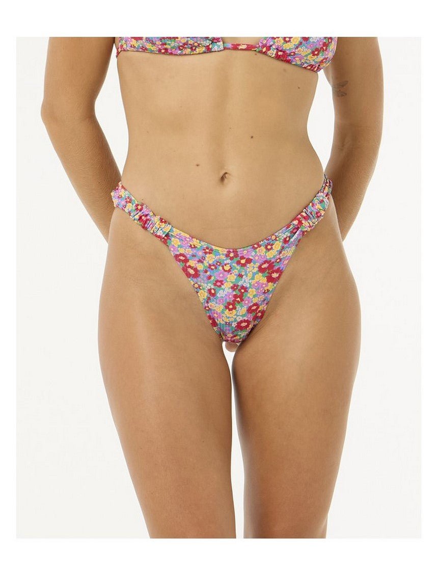 Majtki kąpielowe RIP CURL Las Flores High Leg Skimpy czerwone XL