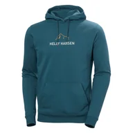 Bluzy męskie - Męska Bluza HELLY HANSEN F2F ORGANIC COTTON HOODIE 2.0 63426_454 – Turkusowy - miniaturka - grafika 1