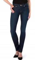 Spodnie damskie - 7 For All Mankind Spodnie Jeansowe Granatowe Proste 25 Jsk - miniaturka - grafika 1