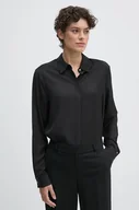 Koszule damskie - Tommy Hilfiger koszula damska kolor czarny relaxed z kołnierzykiem klasycznym WW0WW43575 - miniaturka - grafika 1