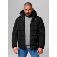 Kurtki i kamizelki sportowe męskie - Pit Bull Kurtka Zimowa Z Kapturem Airway V Black - miniaturka - grafika 1