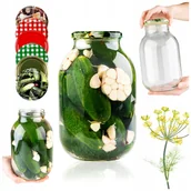 Pojemniki kuchenne - SŁÓJ SZKLANY 2 L DUŻY SŁOIK NA PRZETWORY DŻEMY SOKI MIÓD DO PRZECHOWYWANIA - miniaturka - grafika 1