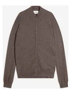 Swetry męskie - Perfect Cashmere Kaszmirowy kardigan "Jules" w kolorze szarobrązowym - miniaturka - grafika 1