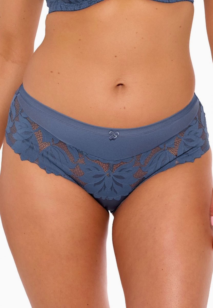 Figi damskie z koronką i tiulem Keto 1134 niebieskie S