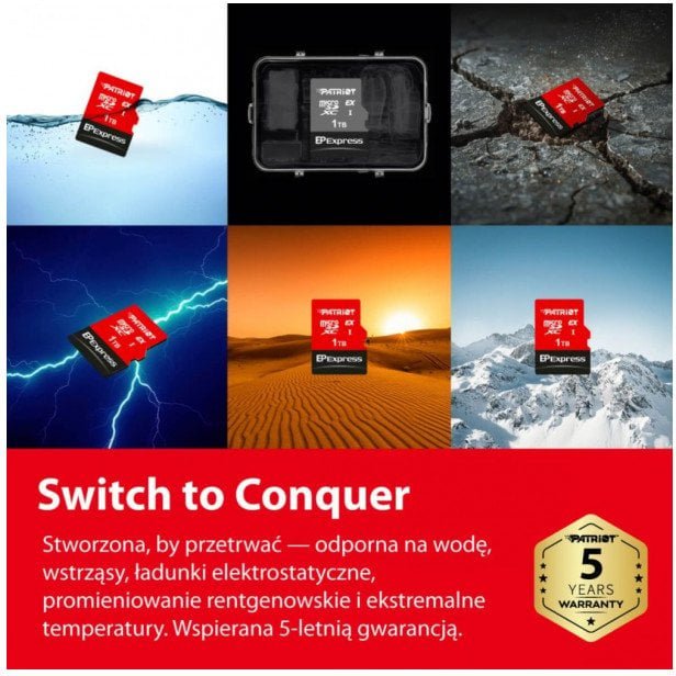 patriot microSDXC 1TB Express 800/600MB/s Nintendo Switch 2 PEF1TEPEXMCX