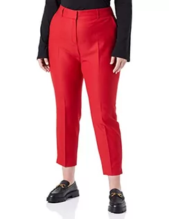 Spodnie damskie - s.Oliver BLACK LABEL Damskie spodnie z mieszanki wiskozy, czerwony, 36 - grafika 1