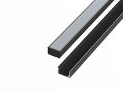 Akcesoria do oświetlenia - Profil Aluminiowy 10 Mm Nawierzchniowy Czarny 2 Metry + Szybka Mleczna Led Line - miniaturka - grafika 1