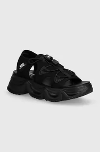Steve Madden sandały Chivalry damskie kolor czarny na platformie SM11003058 - Sandały damskie - miniaturka - grafika 1