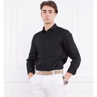 Koszule męskie - Armani Exchange Lniana koszula | Regular Fit - grafika 1