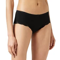 Spodnie damskie - Schiesser Damskie spodnie bikini Hipster, Czarny (czarny 000), L - miniaturka - grafika 1