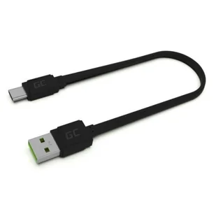 Green Cell Przewód GCmatte USB-C Płaski z obsługą szybkiego ładowania KABGC03 - Kable komputerowe i do monitorów - miniaturka - grafika 1