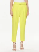 Spodnie damskie - Boss Spodnie materiałowe Tapiah 50490037 Żółty Regular Fit - miniaturka - grafika 1