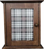 Szafki na klucze - Prowansalska Manufaktura Szafka na klucze Brąz Kratka-49 - miniaturka - grafika 1