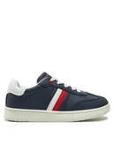 Buty dla chłopców - Tommy Hilfiger Sneakersy Stripe Low Cut Lace-Up Sneaker T3X9-33851-1269 M Granatowy - miniaturka - grafika 1