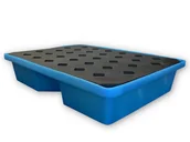 Pojemniki przemysłowe - Wanienka Wychwytowa Z Kratownicą 43L (80 X 60,5 X 17 Cm) Niebieska Sama Kratownica - miniaturka - grafika 1