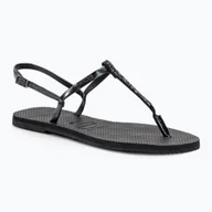 Sandały damskie - Sandały damskie Havaianas You Riviera crystal black - miniaturka - grafika 1