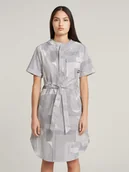 Sukienki - G-Star Sukienka w kolorze biało-brązowym - miniaturka - grafika 1