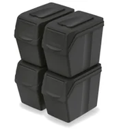 Kosze na śmieci - Keden kosz na śmieci sortibox set 4 - czarny recykling - miniaturka - grafika 1