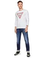 Koszulki męskie - Guess Koszulka Męska Z Długim Rękawem Cn Ls Original Logo Biała M2Yi31I3Z11 G011 Xl - miniaturka - grafika 1