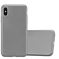 Etui i futerały do telefonów - Pokrowiec Do Apple iPhone XS MAX w METALLIC SZARY Etui TPU Silikon Obudowa Ochronny Case Cover Cadorabo - miniaturka - grafika 1