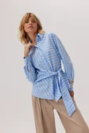 Koszule damskie - Fantazyjna koszula popelinowa Strisel - miniaturka - grafika 1