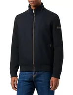 Kurtki męskie - bugatti Męska kurtka z dzianiny, Marine-390, XL - miniaturka - grafika 1