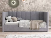 Łóżka dla dzieci i młodzieży - Tapczan jednoosobowy tapicerowany 90x200 z pojemnikiem ze stelażem Soro90 Urus - miniaturka - grafika 1