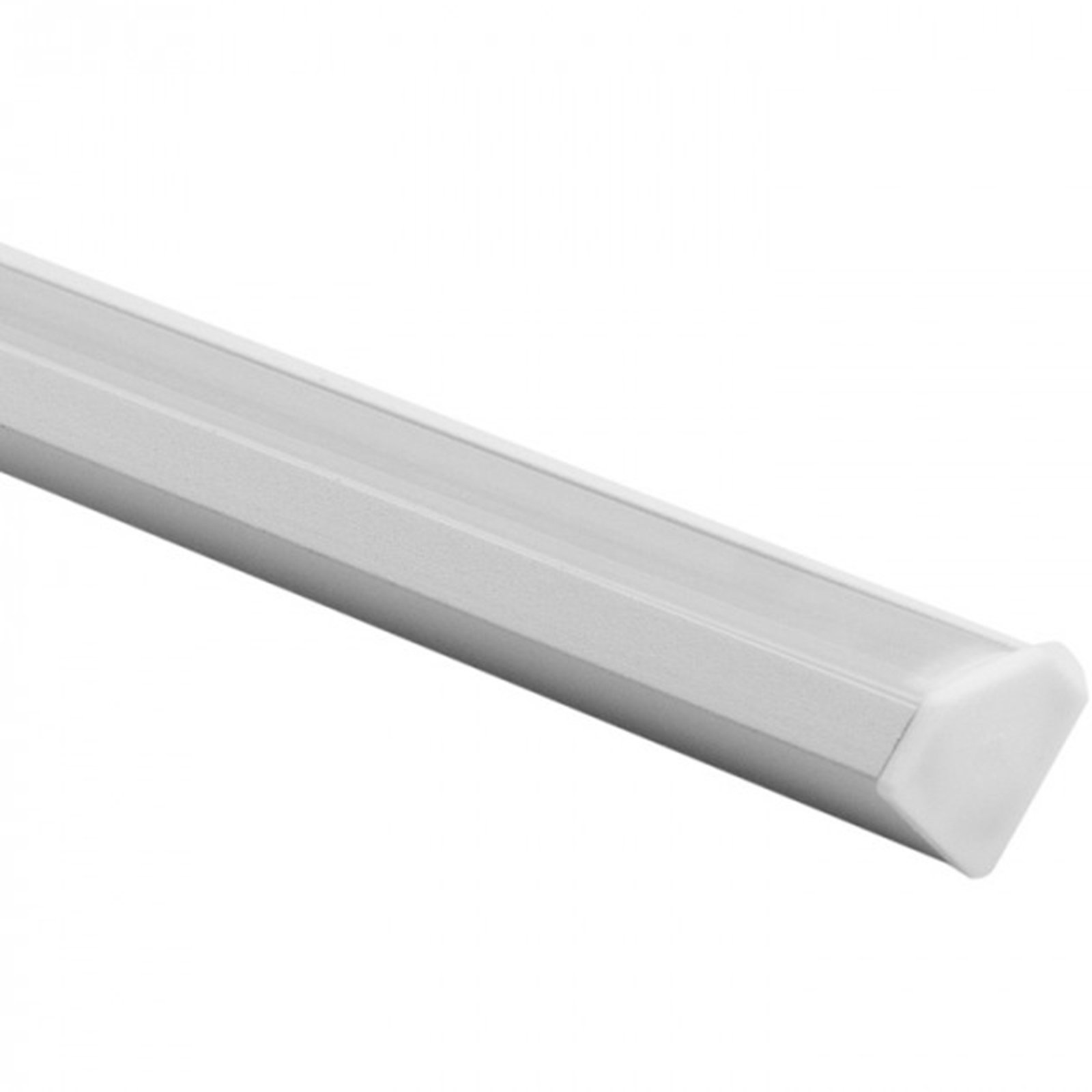 Profil Aluminiowy do LED Bia³y Naro¿ny 2m z MroŸnym Kloszem i Zaœlepkami Ecolight