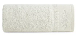 Ręcznik Sisi 70x140 kremowy zdobiony bordiurą frotte 500 g/m2 - Ręczniki - miniaturka - grafika 1