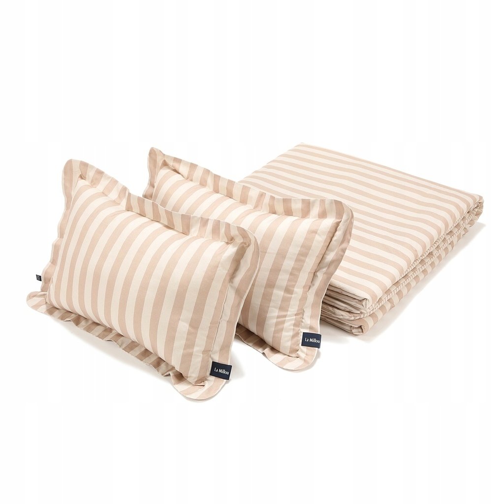 La Millou Komplet Pościeli z wypełnieniem XXL Stripes Beige 220x200