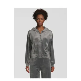 Bluza damska rozpinana streetwear welurowa Fila FAW0225-80008 S Szara (4064556334275). Bluzy damskie streetwear - Bluzy damskie - miniaturka - grafika 1