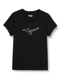 Koszulki i topy damskie - Mizuno Damska koszulka z logo Rb, Czarny, XS - grafika 1