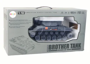 Czołg Zdalnie Sterowny RC 1:18 Armata Dym Tarcza Dźwięki Szary - Akcesoria i części modelarskie - miniaturka - grafika 7