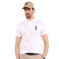 Koszulki męskie - Ralph lauren biała Polówka Męska Koszulka Polo Bawełna PREMIUM r.M - miniaturka - grafika 1