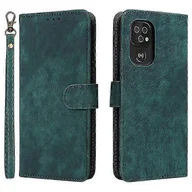 Portfele - Etui z portfelem Doro 8100 / 8200 z podstawką - blokujące RFID etui na telefon ze skóry PU z paskiem Zielony - miniaturka - grafika 1