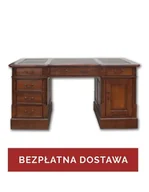 Biurka - Biurko drewniane kolonialne dwustronne (6+1 x2) do gabinetu / kancelarii - miniaturka - grafika 1