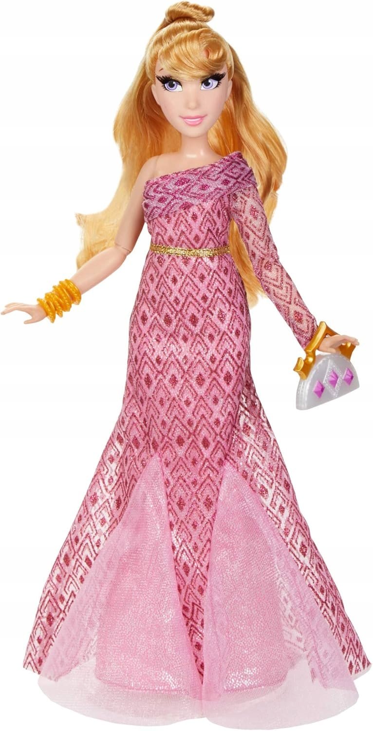 Lalka Disney Princess Aurora W Nowoczesnej Sukni Z Torebką, Kolczykami
