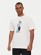 Koszulki męskie - New Balance T-Shirt Basketball Style MT41577 Biały Relaxed Fit - miniaturka - grafika 1