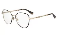 Okulary przeciwsłoneczne - Okulary przeciwsłoneczne MOSCHINO Mos601, czarno-złote, 52 damskie, Czarny - Złoty - miniaturka - grafika 1