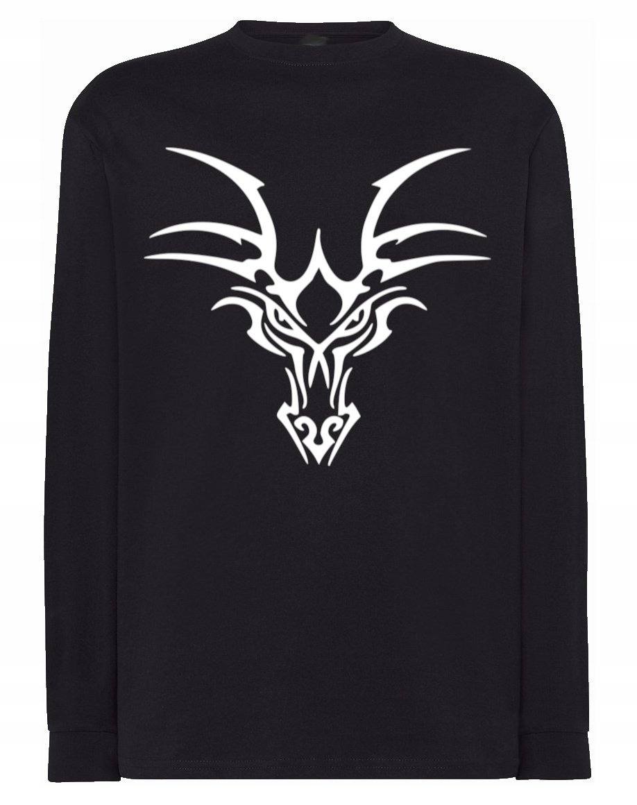 Longsleeve męski nadruk głowa SMOK r.M