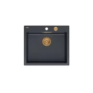Zlewozmywaki - Quadron HB8304U8-C1_P2O Morgan 110 Black diamond (czarny nakrapiany/miedziany) - miniaturka - grafika 1