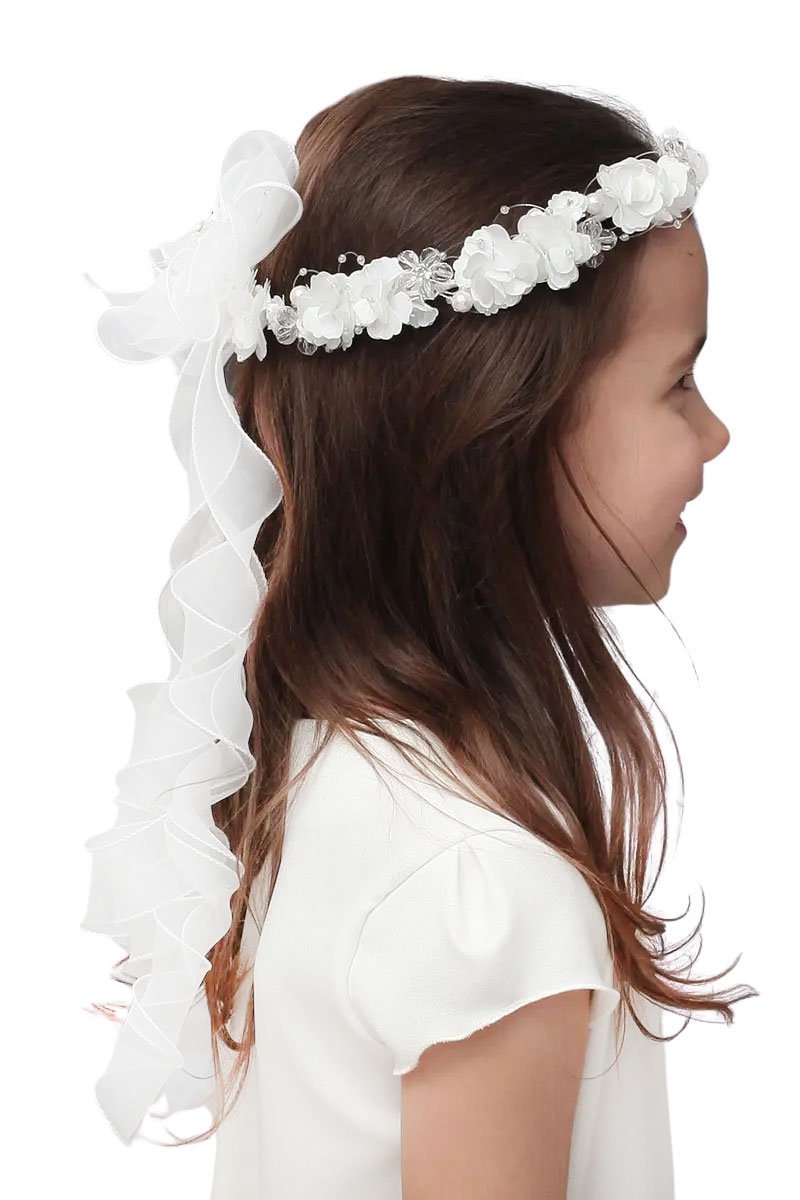 Wianek komunijny sztuczny jak żywy komunia wianki komunijne WM105-22