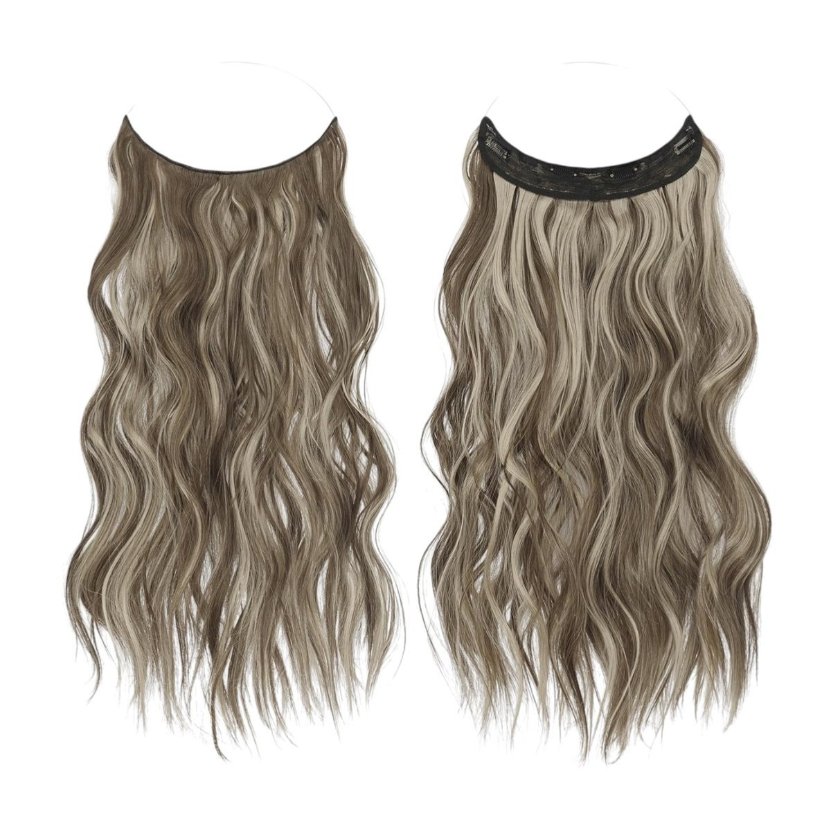 Feshfen Secrets Włosy Syntetyczne Falowane 50Cm Brąz I Popielaty Blond M18