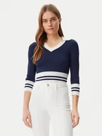 Swetry damskie - Guess Sweter W5GR46 Z3L10 Granatowy Regular Fit - miniaturka - grafika 1