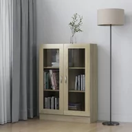 Witryny - VidaXL Witryna, kolor dąb sonoma, 82,5x30,5x115 cm, płyta wiórowa 802753 VidaXL - miniaturka - grafika 1