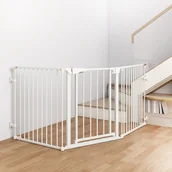 Zabezpieczenia dla dzieci - Bramka zabezpieczająca schody drzwi kominek dla dzieci ochronna barierka rozporowa kojec (380cm długości) - miniaturka - grafika 1