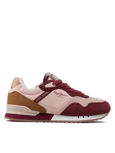 Pepe Jeans Sneakersy London One G On G PGS30544 Różowy - Buty dla dziewczynek - miniaturka - grafika 1